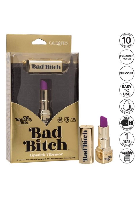 Bad Bitch Lipstick Vibrator Gold CalExotics Bad Bitch Lipstick Vibrator Gold CalExotics