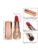 Mini Podróżny Wibrator - Hide & Play Lipstick Recharge Red