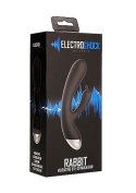 E-Stimulation Rabbit Vibrator - Black ElectroShock