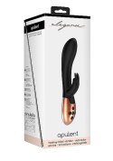 Heating Rabbit Vibrator - Opulent - Black Elegance Heating Rabbit Vibrator - Opulent - Black Elegance