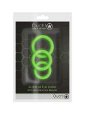 3 pcs Cock Ring Set - Glow in the Dark - Neon Green 3 pcs Cock Ring Set - Glow in the Dark - Neon Green
