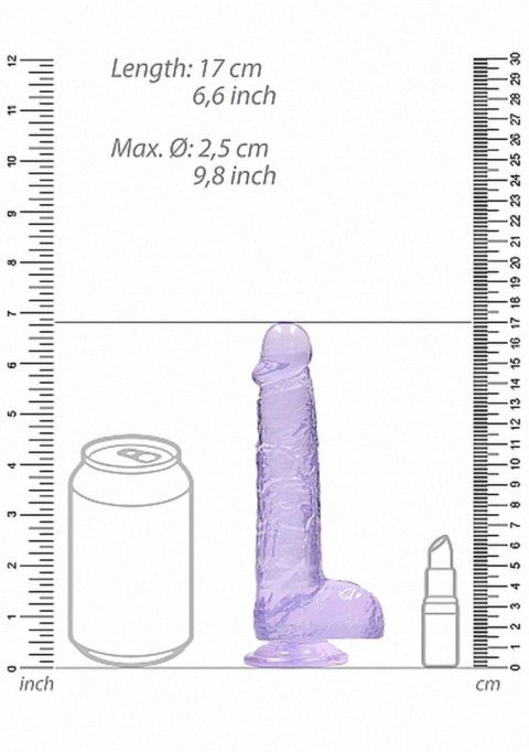 6"" / 15 cm Realistic Dildo With Balls - Purple RealRock 6"" / 15 cm Realistic Dildo With Balls - Purple RealRock