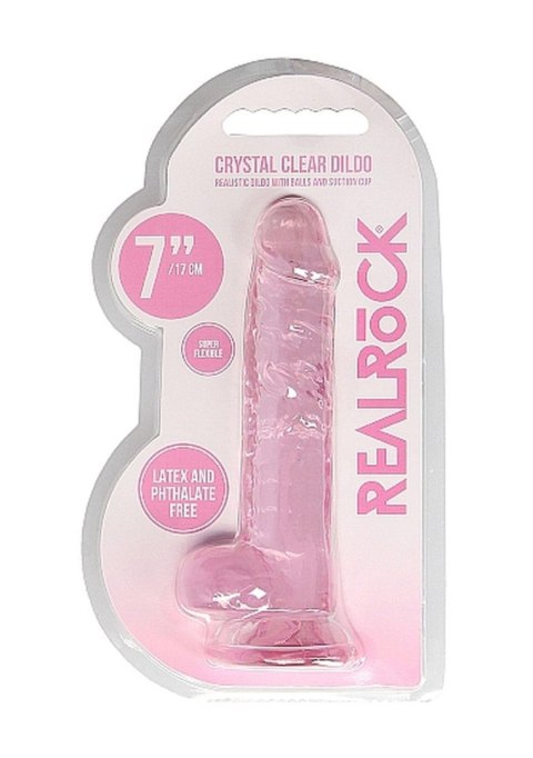 7"" / 18 cm Realistic Dildo With Balls - Pink RealRock 7"" / 18 cm Realistic Dildo With Balls - Pink RealRock
