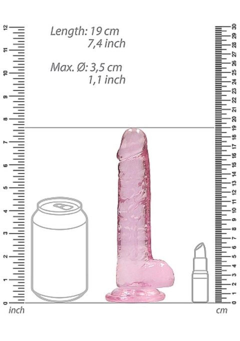 7"" / 18 cm Realistic Dildo With Balls - Pink RealRock 7"" / 18 cm Realistic Dildo With Balls - Pink RealRock
