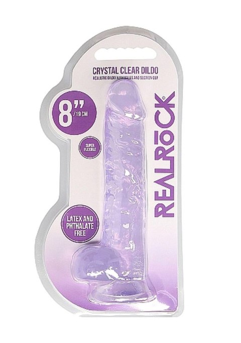 8"" / 20 cm Realistic Dildo With Balls - Purple RealRock 8"" / 20 cm Realistic Dildo With Balls - Purple RealRock