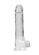 9"" / 23 cm Realistic Dildo With Balls - Transparent RealRock 9"" / 23 cm Realistic Dildo With Balls - Transparent RealRock