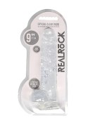 9"" / 23 cm Realistic Dildo With Balls - Transparent RealRock 9"" / 23 cm Realistic Dildo With Balls - Transparent RealRock