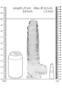 9"" / 23 cm Realistic Dildo With Balls - Transparent RealRock 9"" / 23 cm Realistic Dildo With Balls - Transparent RealRock