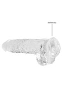 9"" / 23 cm Realistic Dildo With Balls - Transparent RealRock 9"" / 23 cm Realistic Dildo With Balls - Transparent RealRock