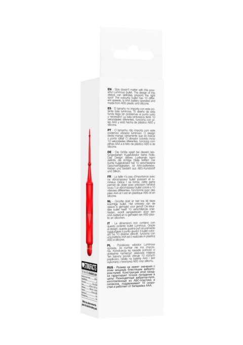 Circe - ABS Bullet With Sleeve - 10-Speeds - Red Luminous Circe - ABS Bullet With Sleeve - 10-Speeds - Red Luminous