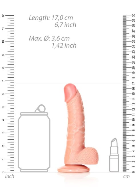 Curved Realistic Dildo Balls Suction Cup - 6""""/ 15,5 cm RealRock Curved Realistic Dildo Balls Suction Cup - 6""""/ 15,5 cm RealRock