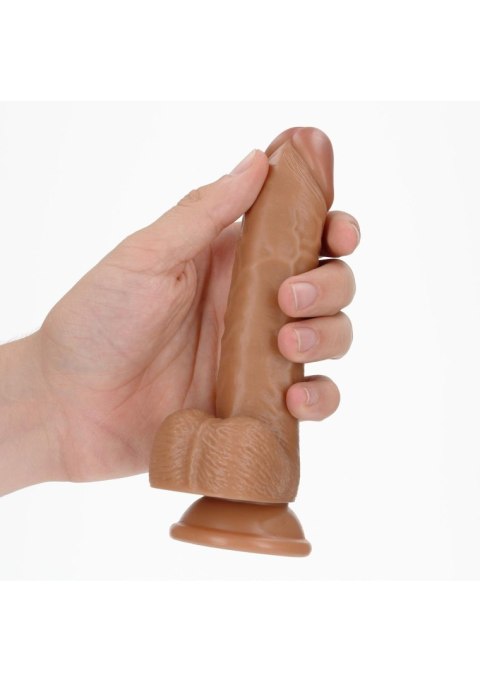 Curved Realistic Dildo Balls Suction Cup - 6""""/ 15,5 cm RealRock Curved Realistic Dildo Balls Suction Cup - 6""""/ 15,5 cm RealRock
