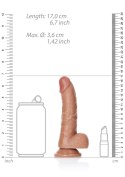 Curved Realistic Dildo Balls Suction Cup - 6""""/ 15,5 cm RealRock Curved Realistic Dildo Balls Suction Cup - 6""""/ 15,5 cm RealRock
