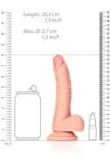 Curved Realistic Dildo Balls Suction Cup - 7""""/ 18 cm RealRock Curved Realistic Dildo Balls Suction Cup - 7""""/ 18 cm RealRock