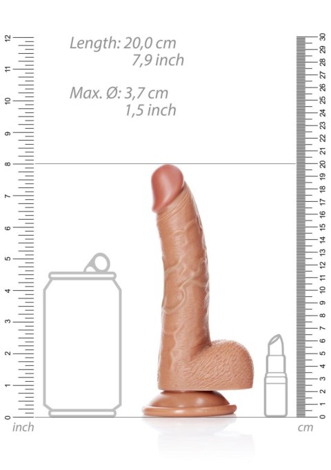 Curved Realistic Dildo Balls Suction Cup - 7""""/ 18 cm RealRock Curved Realistic Dildo Balls Suction Cup - 7""""/ 18 cm RealRock