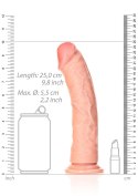 Curved Realistic Dildo with Suction Cup - 9""""/ 23 cm RealRock Curved Realistic Dildo with Suction Cup - 9""""/ 23 cm RealRock
