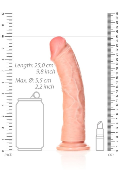 Curved Realistic Dildo with Suction Cup - 9""""/ 23 cm RealRock Curved Realistic Dildo with Suction Cup - 9""""/ 23 cm RealRock
