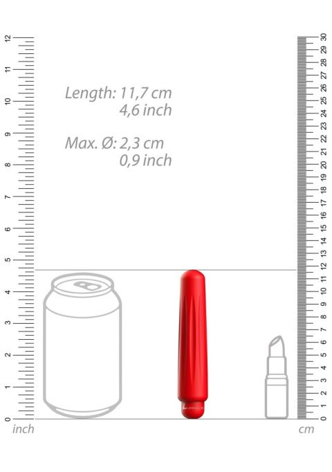 Delia - ABS Bullet With Sleeve - 10-Speeds - Red Luminous Delia - ABS Bullet With Sleeve - 10-Speeds - Red Luminous