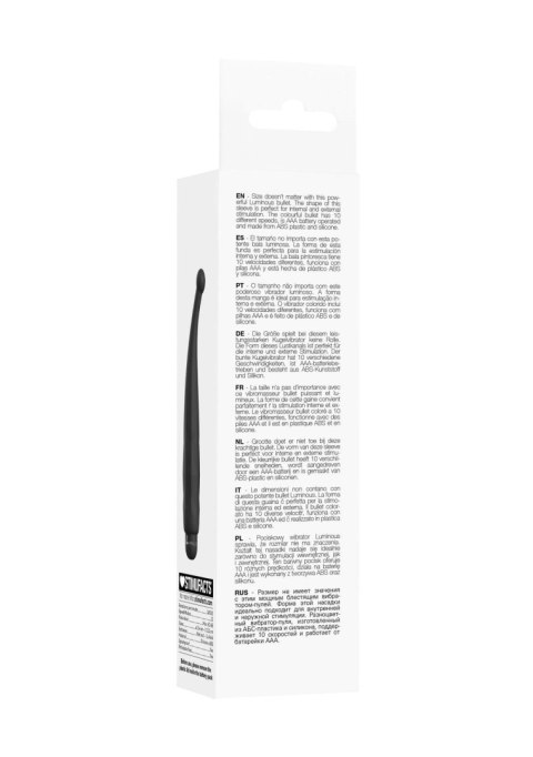 Lyra - ABS Bullet With Sleeve - 10-Speeds - Black Luminous Lyra - ABS Bullet With Sleeve - 10-Speeds - Black Luminous
