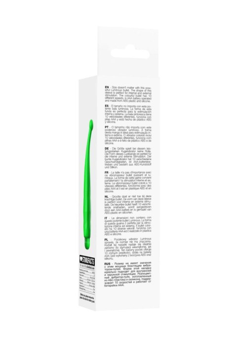 Lyra - ABS Bullet With Sleeve - 10-Speeds - Green Luminous Lyra - ABS Bullet With Sleeve - 10-Speeds - Green Luminous