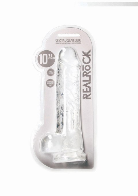 Realistic Dildo with Balls - 10""""/ 25,4 cm RealRock Realistic Dildo with Balls - 10""""/ 25,4 cm RealRock