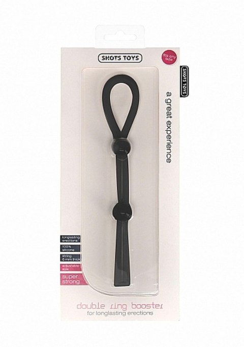 Double Ring Booster - Black ShotsToys Double Ring Booster - Black ShotsToys
