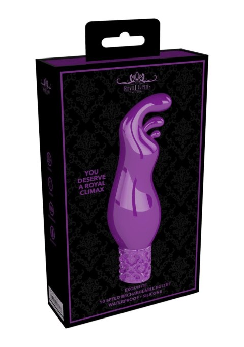Exquisite - Rechargeable Silicone Bullet - Purple Royal Gems Exquisite - Rechargeable Silicone Bullet - Purple Royal Gems