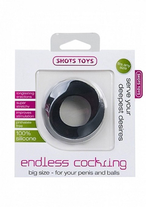 Endless Cockring - Big - Black ShotsToys Endless Cockring - Big - Black ShotsToys