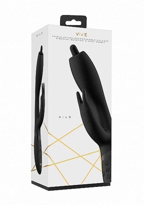 Nilo - Pinpoint Rotating G-spot Rabbit - Black Vive Nilo - Pinpoint Rotating G-spot Rabbit - Black Vive