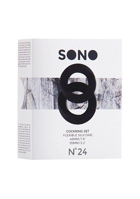 No.24 - Cockring Set - Black Sono No.24 - Cockring Set - Black Sono