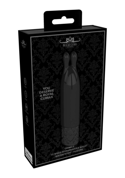 Twinkle - Rechargeable Silicone Bullet - Black Royal Gems Twinkle - Rechargeable Silicone Bullet - Black Royal Gems