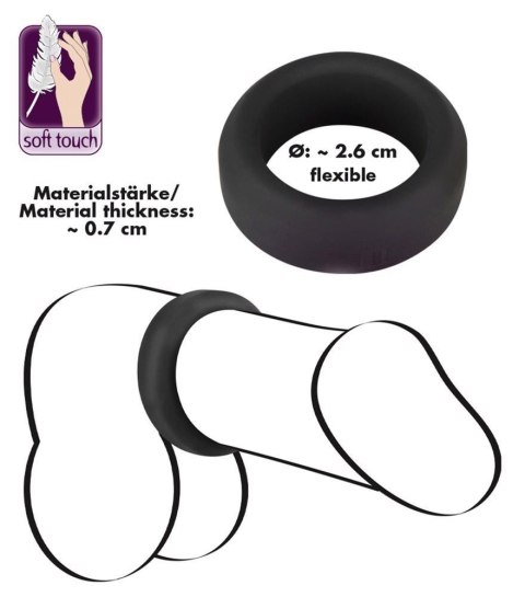 Black Velvets Cock Ring 2.6 cm Black Velvets Black Velvets Cock Ring 2.6 cm Black Velvets