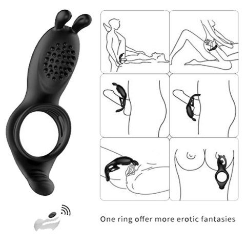 RabbitVibration Cock Ring with remote B - Series Cute RabbitVibration Cock Ring with remote B - Series Cute