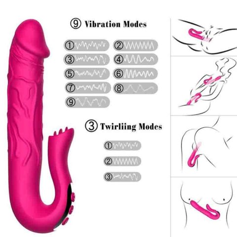 Realistic Tongue Stimulating Dildo Vibrator B - Series Cute Realistic Tongue Stimulating Dildo Vibrator B - Series Cute