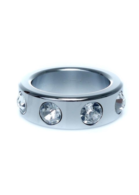 Pierścień-Metal Cock Ring with Cristal Diamonds Small B - Series HeavyFun Pierścień-Metal Cock Ring with Cristal Diamonds Small B - Series HeavyFun