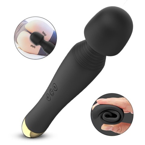 Stymulator-Silicone Massager Black USB 6 Vibration B - Series Fox Stymulator-Silicone Massager Black USB 6 Vibration B - Series Fox