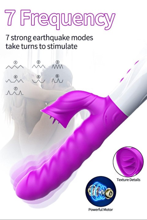 Wibrator-Silicon, Vibrator 7 Function and Heating Mode, PURPLE B - Series Fox Wibrator-Silicon, Vibrator 7 Function and Heating Mode, PURPLE B - Series Fox