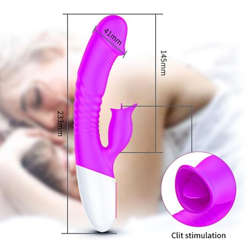 Wibrator-Silicon, Vibrator 7 Function and Heating Mode, Purple B - Series Fox Wibrator-Silicon, Vibrator 7 Function and Heating Mode, Purple B - Series Fox