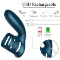 Wibrator-Silicone Ring Blue USB 7 Function B - Series Fox Wibrator-Silicone Ring Blue USB 7 Function B - Series Fox