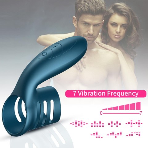 Wibrator-Silicone Ring Blue USB 7 Function B - Series Fox Wibrator-Silicone Ring Blue USB 7 Function B - Series Fox