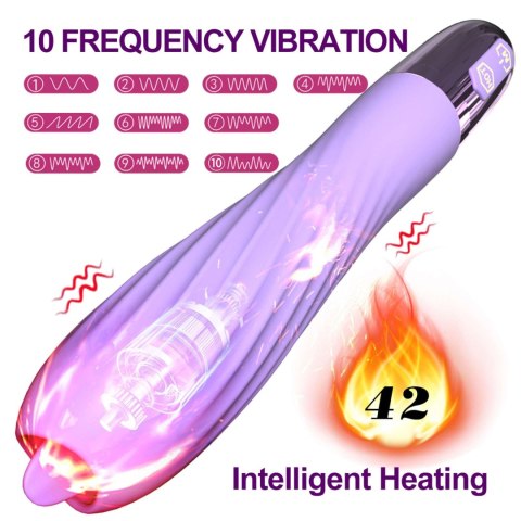 Wibrator-Silicone Vibrator USB, 10 vibration modes, Heating B - Series Fox Wibrator-Silicone Vibrator USB, 10 vibration modes, Heating B - Series Fox