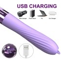 Wibrator-Silicone Vibrator USB, 10 vibration modes, Heating B - Series Fox Wibrator-Silicone Vibrator USB, 10 vibration modes, Heating B - Series Fox