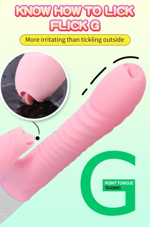 Wibrator-Silicone Vibrator USB 7 Function and Thrusting Function / Heating, pink B - Series Fox Wibrator-Silicone Vibrator USB 7 Function and Thrusting Function / Heating, pink B - Series Fox