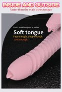 Wibrator-Silicone Vibrator USB 7 Function and Thrusting Function / Heating, pink B - Series Fox Wibrator-Silicone Vibrator USB 7 Function and Thrusting Function / Heating, pink B - Series Fox