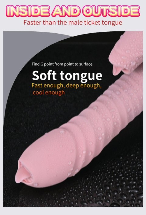 Wibrator-Silicone Vibrator USB 7 Function and Thrusting Function / Heating, pink B - Series Fox Wibrator-Silicone Vibrator USB 7 Function and Thrusting Function / Heating, pink B - Series Fox