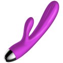Wibrator-Silicone Vibrator and Pulsator Purple USB 7+7 Function / Heating B - Series Fox Wibrator-Silicone Vibrator and Pulsator Purple USB 7+7 Function / Heating B - Series Fox