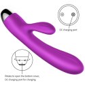 Wibrator-Silicone Vibrator and Pulsator Purple USB 7+7 Function / Heating B - Series Fox Wibrator-Silicone Vibrator and Pulsator Purple USB 7+7 Function / Heating B - Series Fox