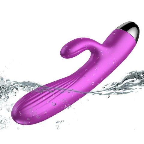 Wibrator-Silicone Vibrator and Pulsator Purple USB 7+7 Function / Heating B - Series Fox Wibrator-Silicone Vibrator and Pulsator Purple USB 7+7 Function / Heating B - Series Fox