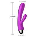 Wibrator-Silicone Vibrator and Pulsator Purple USB 7+7 Function / Heating B - Series Fox Wibrator-Silicone Vibrator and Pulsator Purple USB 7+7 Function / Heating B - Series Fox