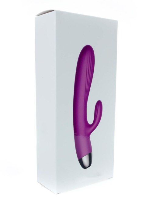 Wibrator-Silicone Vibrator and Pulsator Purple USB 7+7 Function / Heating B - Series Fox Wibrator-Silicone Vibrator and Pulsator Purple USB 7+7 Function / Heating B - Series Fox